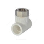Тройник PP-R комбинированный белый Дн 20х1/2" с накидной гайкой VALFEX 11140020