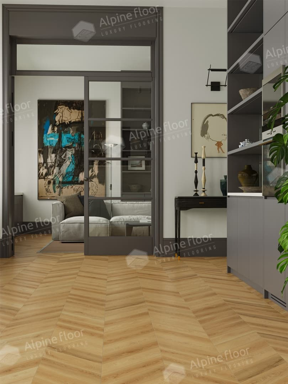 Ламинат Alpine Floor Chevron Art 12 мм Дуб Олимп 1.232 м2