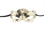 Золотистая металлическая маска Butterfly Masquerade Mask (Цвет: золото)