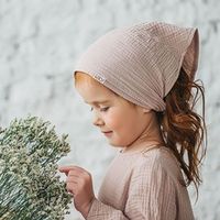 Косынка муслиновая на резинке "Крем-брюле"