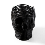 Подставка для карандашей, конфетница, череп-сетка, 3D печать, черная