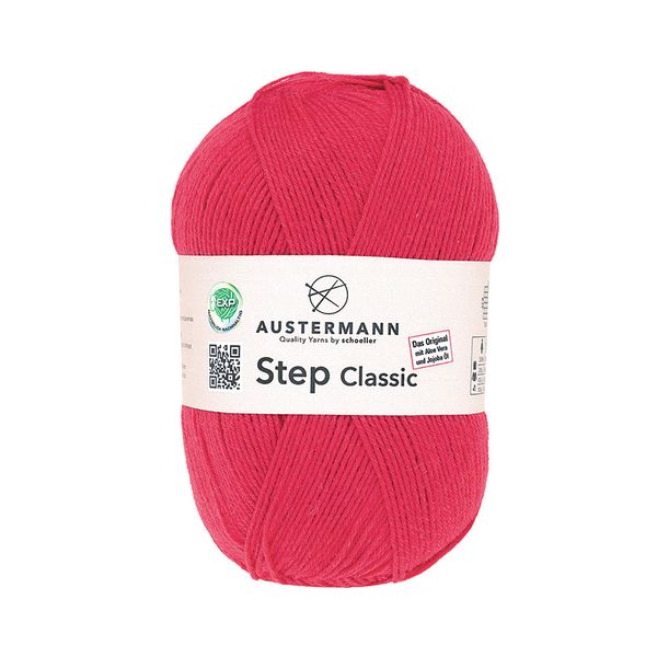 Пряжа Austermann (Аустерманн) Step Classic EXP / уп.5 мот. по 100 г, 420м, красный