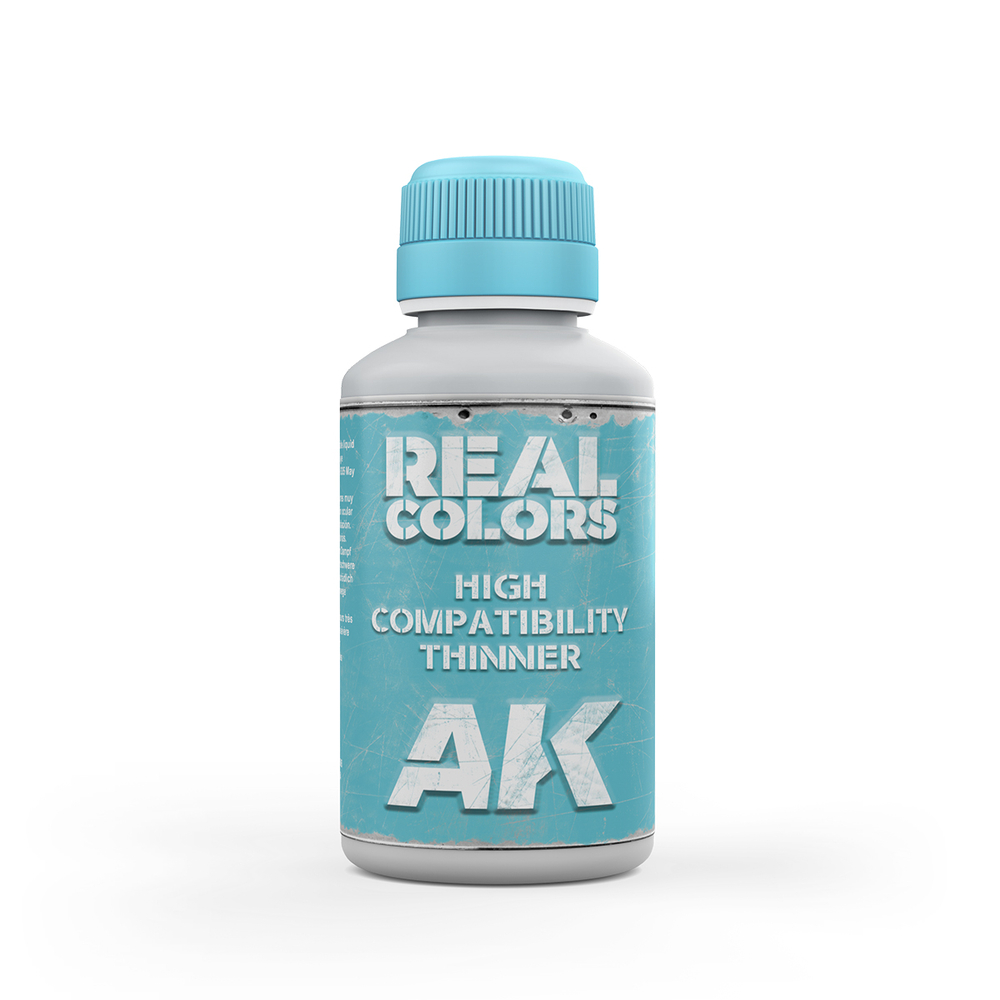 Высокосовместимый разбавитель для красок серии Real Colors AK Interactive - High Compatibility Thinner (200ml)