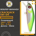 Воблер для рыбалки Pontoon21 Crackjack 58F-DR, 58мм., 5.4гр., заглубление 2.3-2.5 м, цвет R37