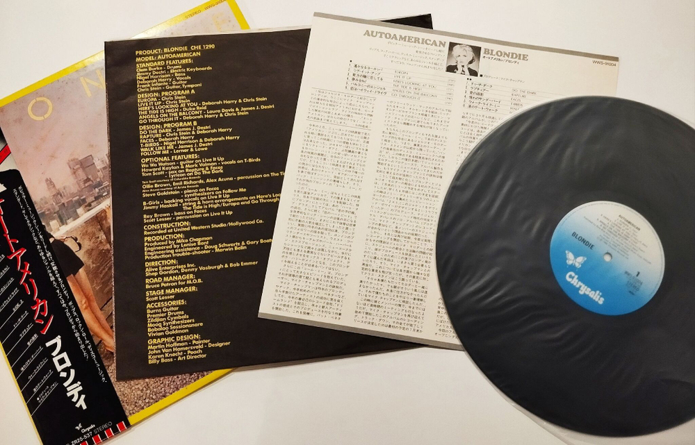 Винтажная виниловая пластинка LP Blondie AutoAmerican (Japan 1980) (Obi)
