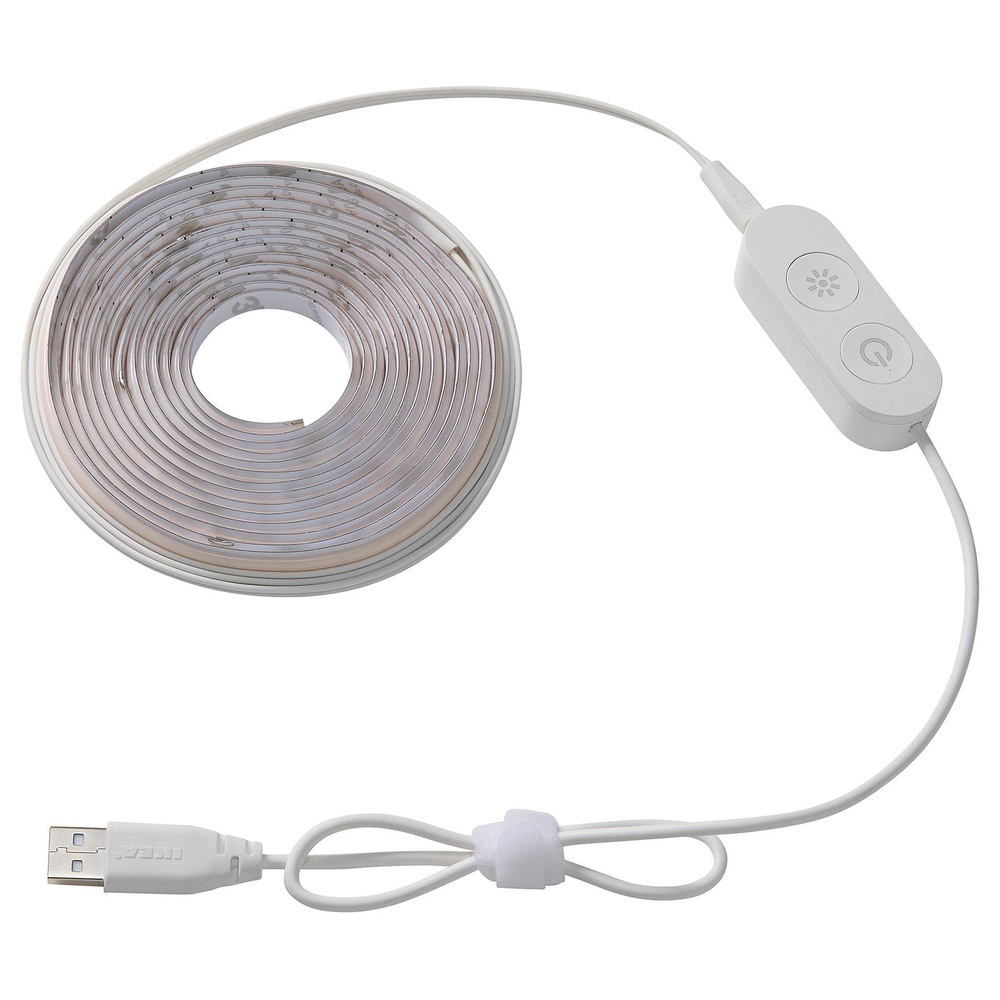 IKEA KABBLEKA  (ИКЕА КАББЛЕКА)  -  Лента светодиодная с USB - диммируемая 3 м