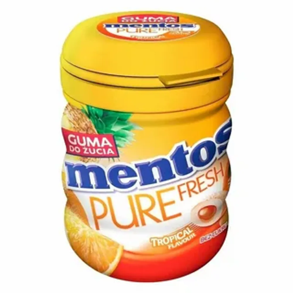 *Жев резинка Mentos 60гр Pure Fresh Тропикал (6)*4 банка