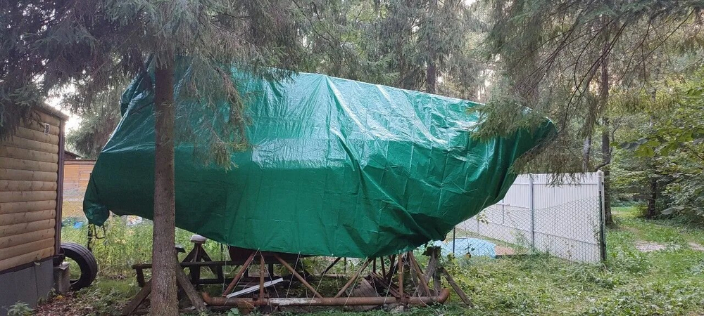 Тент строительный, универсальный, для сена и туризма, 5x6м, ламинированный, плотность 120 грамм на кв.м