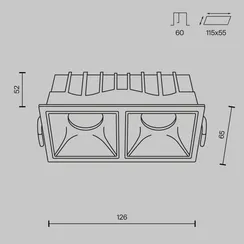 Точечный светильник Alfa LED DL043-02-10W4K-SQ-W Maytoni