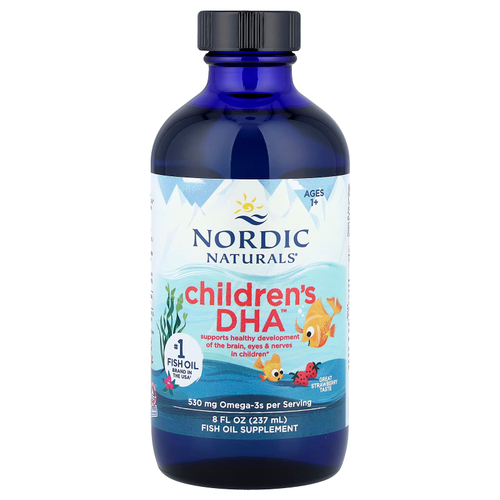Nordic Naturals, Children's DHA™, ДГК для детей от 1 года, с клубничным вкусом, 237 мл (8 жидк. унций)