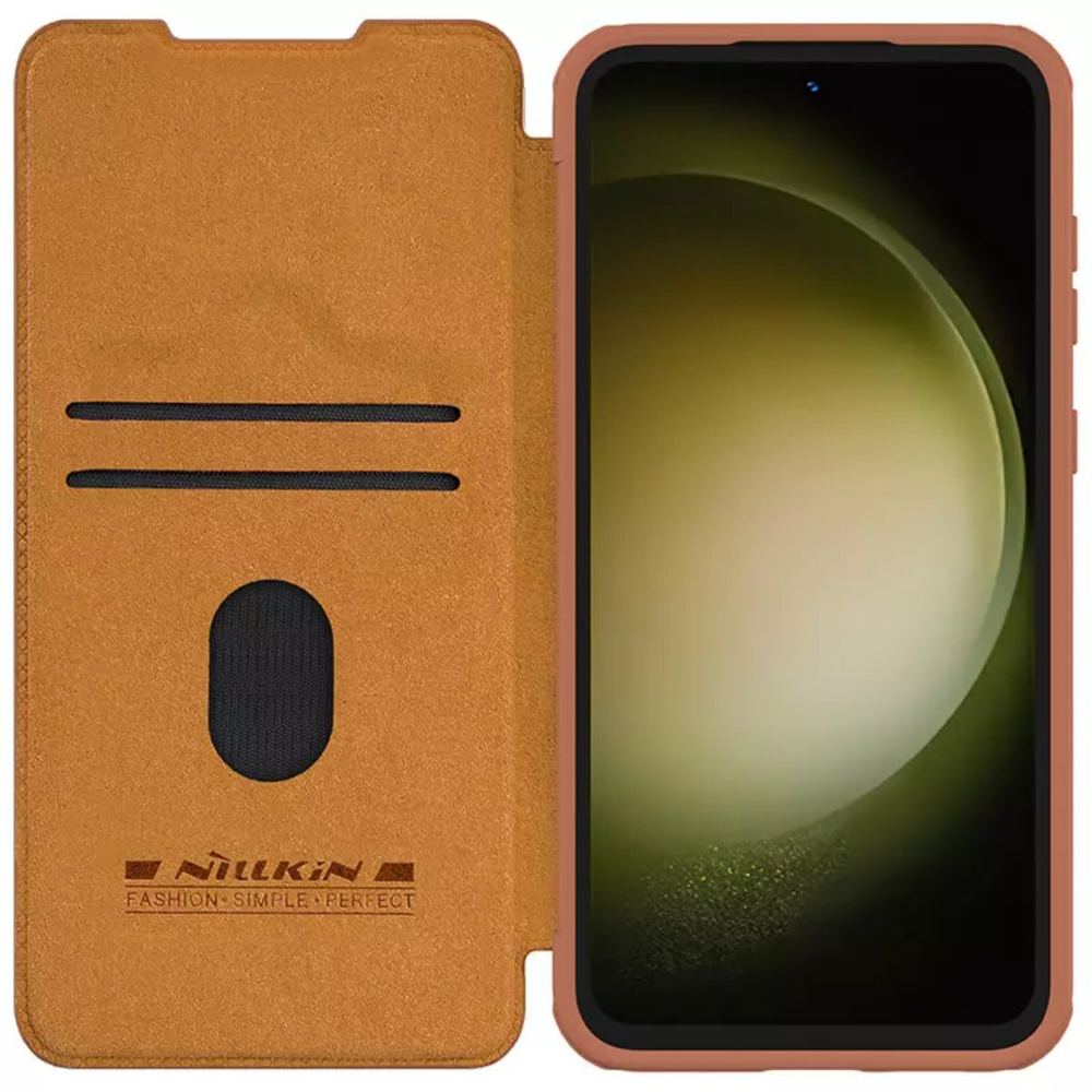 Кожаный чехол-книжка Nillkin Leather Qin Pro для Samsung Galaxy S23 FE