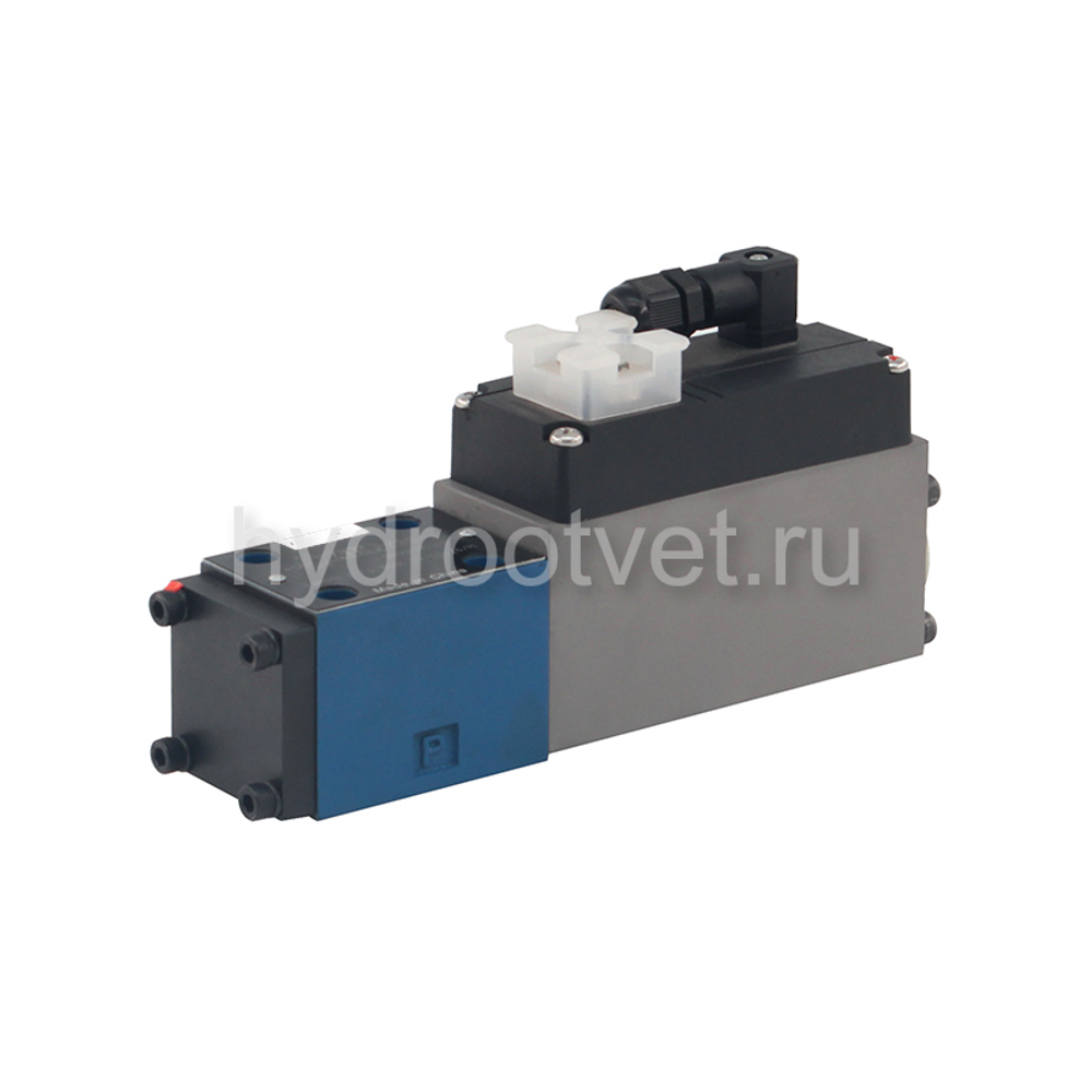 4WRPH6C3B12L–2X/G24Z4/M - Сервораспределитель Ду6 с обратной связью по положению золотника без усилителя, номинальный расход 12 л/мин, характеристика L - линейная, схема C3