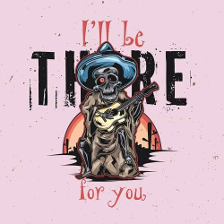 принт I will be there розовый