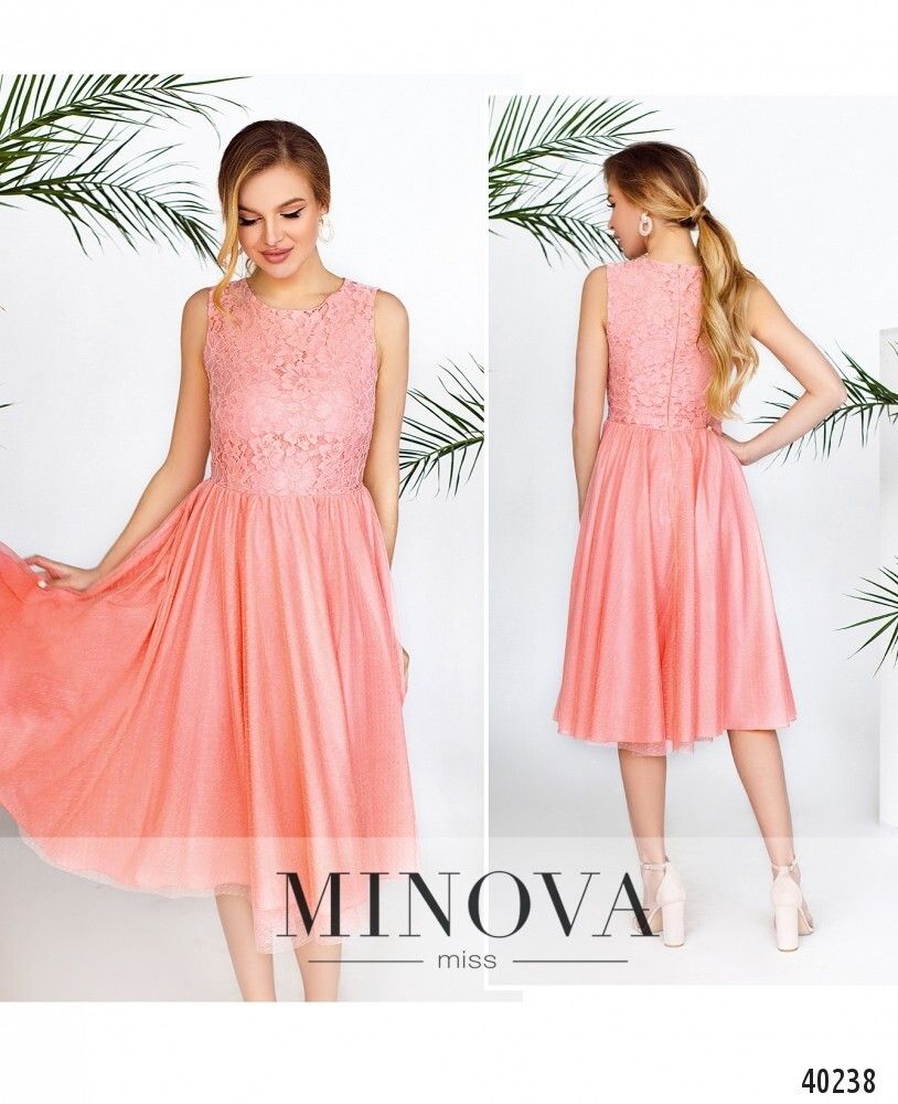 Платье 3143-персик Minova Платье 3143-персик Minova