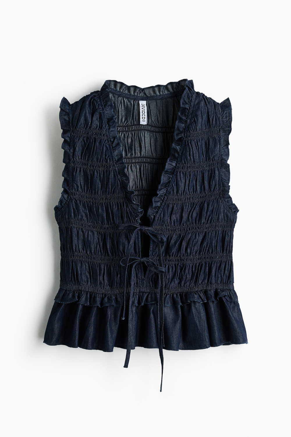 Джинсовый топ со сборками - H&M