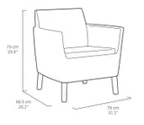 Allibert Комплект мебели Салемо балкон (Salemo balcony set) графит — фото 4