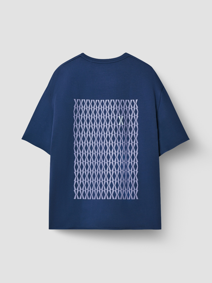 ФУТБОЛКА ОВЕРСАЙЗ PATTERN INDIGO