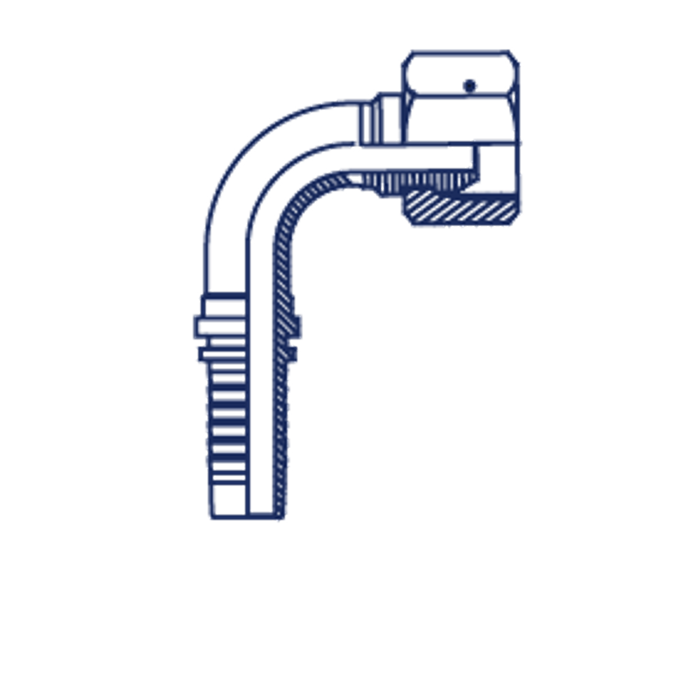 Фитинг DN 12 DK (Г) 20x1.5 (90) (накидная гайка)