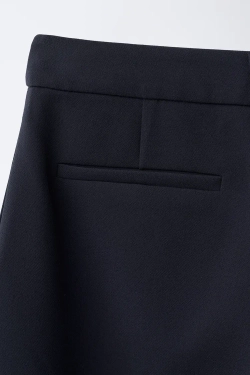 ZARA БРЮКИ SASTRE BARREL С ЗАПАХОМ, МОРСКОЙ СИНИЙ