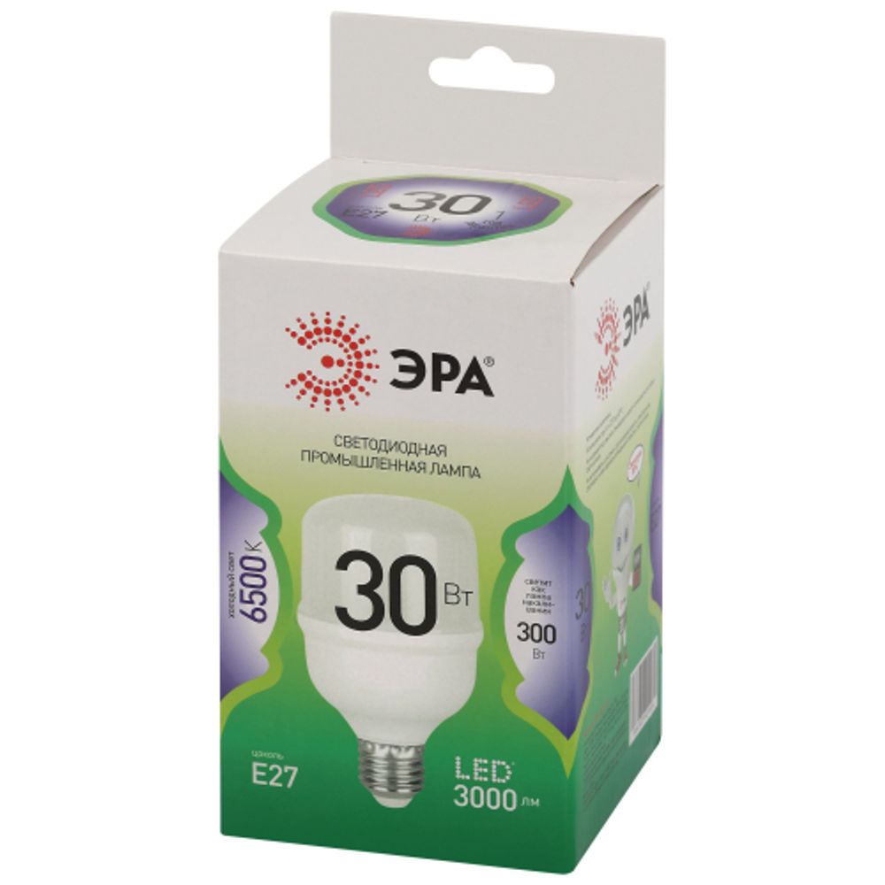 Лампа светодиодная ЭРА GREEN LINE LED POWER T70-30W-865-E27 GL 30Вт колокол холодный свет Е27 | Лампы cветодиодные POWER