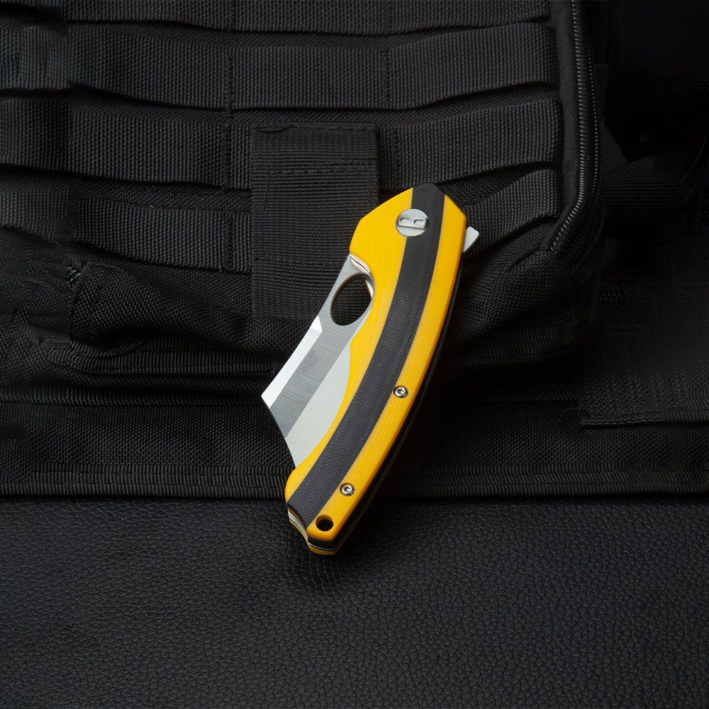 Нож складной Bestech Skirmish сталь D2, рукоять G10 черно-желтая