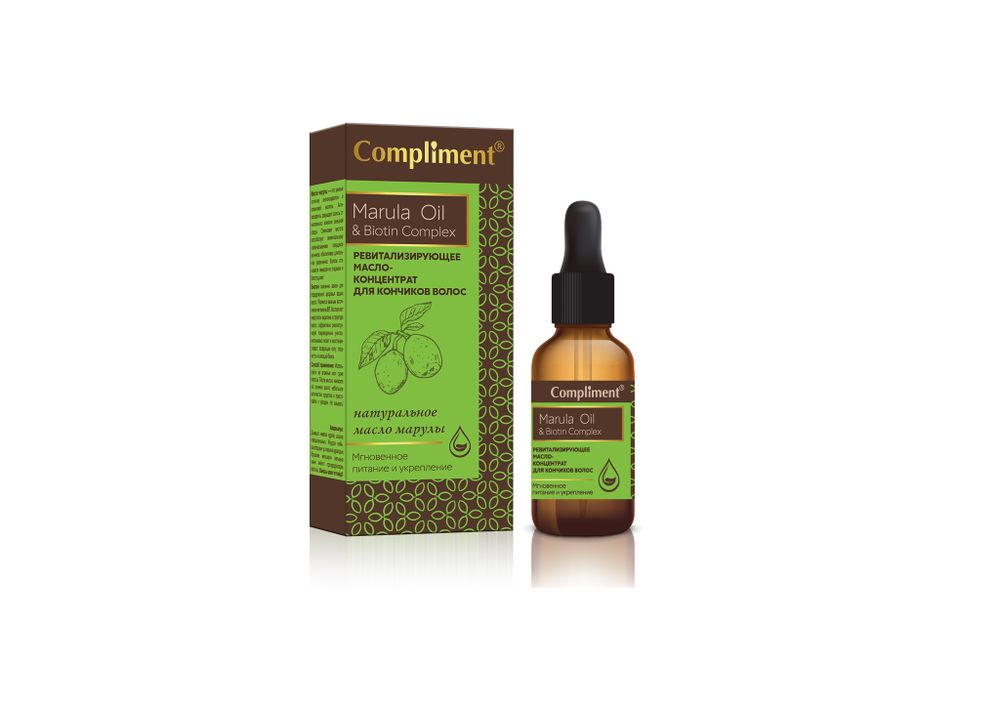 Compliment    Ревитализирующее масло-концентрат  для кончиков волос Marula Oil & Biotin Complex