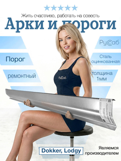 Порог Renault Dokker, Dacia Lodgy 2012-2022 (1мм)