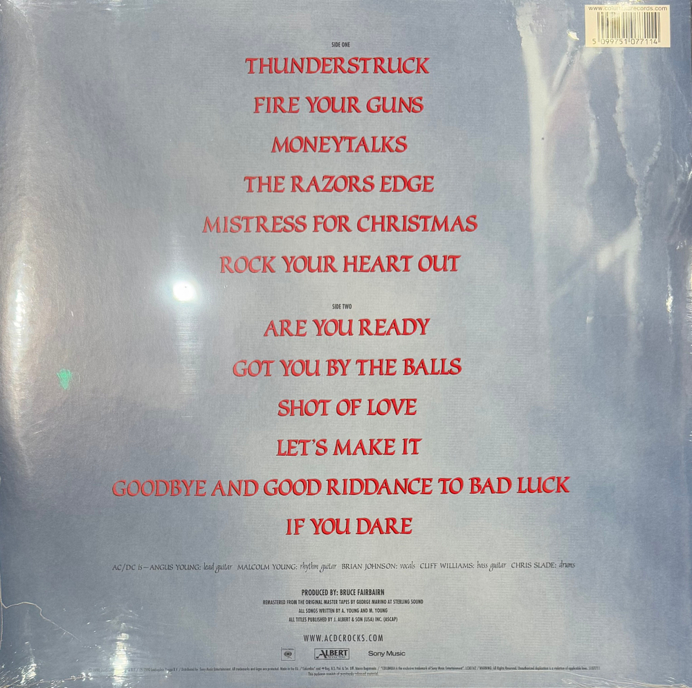 Виниловая пластинка AC/DC- The Razors Edge LP