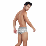 Серые мужские трусы-брифы с растительным принтом Grace Classic Brief (Размер: S) (Цвет: серый)