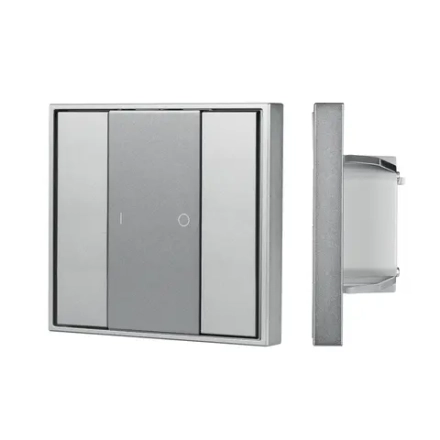 INTELLIGENT ARLIGHT Кнопочная панель DALI-201-23-1G-DIM-DT6-IN Silver (BUS, Frame) (IARL, IP20 Металл, 3 года)