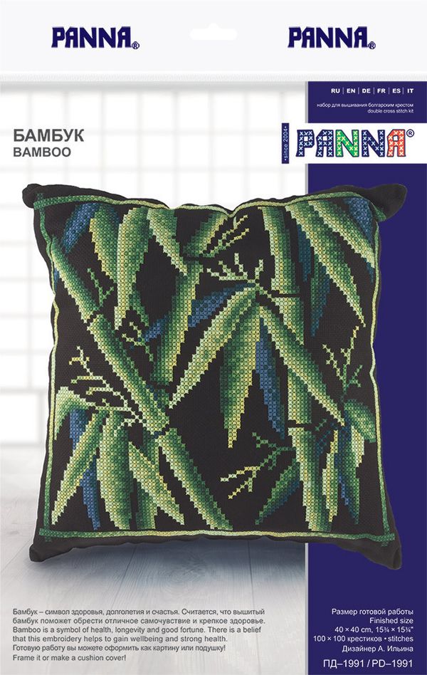 Набор для вышивания нитками Panna, Бамбук, 40х40 см