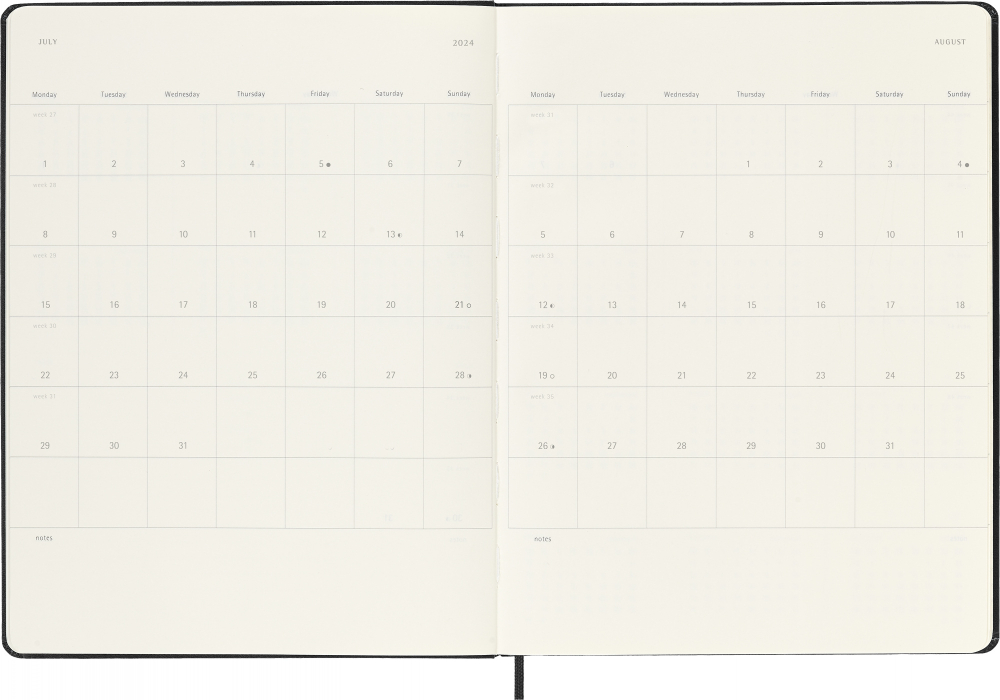 Еженедельник (DHB12WN4) Moleskine Classic WKNT XL 190х250мм 144стр. черный