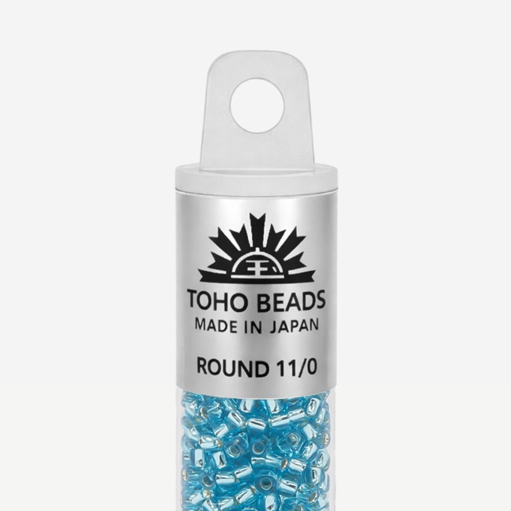 Японский бисер TOHO Round 11/0 (№23), с внутренним серебрением, прозрачный
