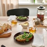 Набор тарелок IKEA FARGKLAR (ФЭРГКЛАР), Глянцевый коричневый, 20 см, 4 шт