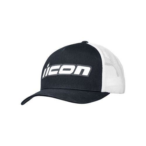 Купить Мотоодежда Бейсболка Icon Slant Hat / Черно-белый