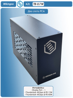 Внешний корпус Wikingoo K2L с двумя слотами PCIe. Thunderbolt 3/4, USB4.