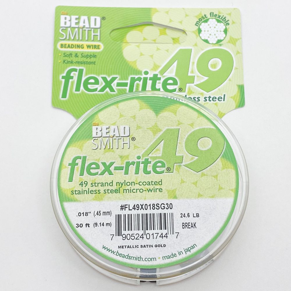 Ювелирный тросик Flex-rite 49, цвет золото, толщина 0,45 мм, цена за 1 м Ювелирный тросик Flex-rite 49, цвет золото, толщина 0,45 мм, цена за 1 м