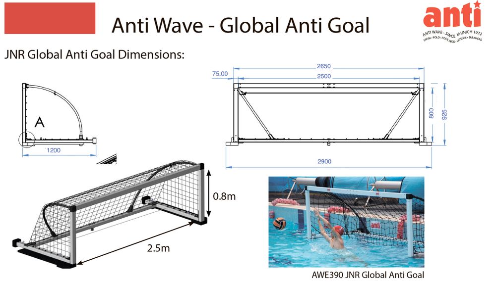 Ворота AWE 390 Global Anti Goal JNR (2.5m x 0.8m)