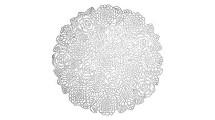 Салфетка подстановочная 38см Decor de table Rose серебристая