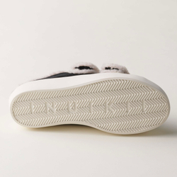 Замшевые кеды INUIKII 35202-050 Shearling low velcro black на меху