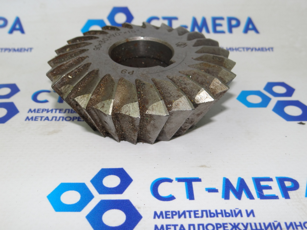 Фреза дисковая двухугловая несимметричная 90х30х27мм, 70°х15° Р9 Z=24 ( следы экспл)