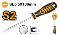 Oтвëртка плоская SL5.5x100мм S2 SUPER INGCO HSDSL5100 INDUSTRIAL