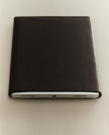 ZARA HOME КОЖАНЫЙ ЧЕХОЛ ДЛЯ IPAD, ШОКОЛАДНЫЙ
