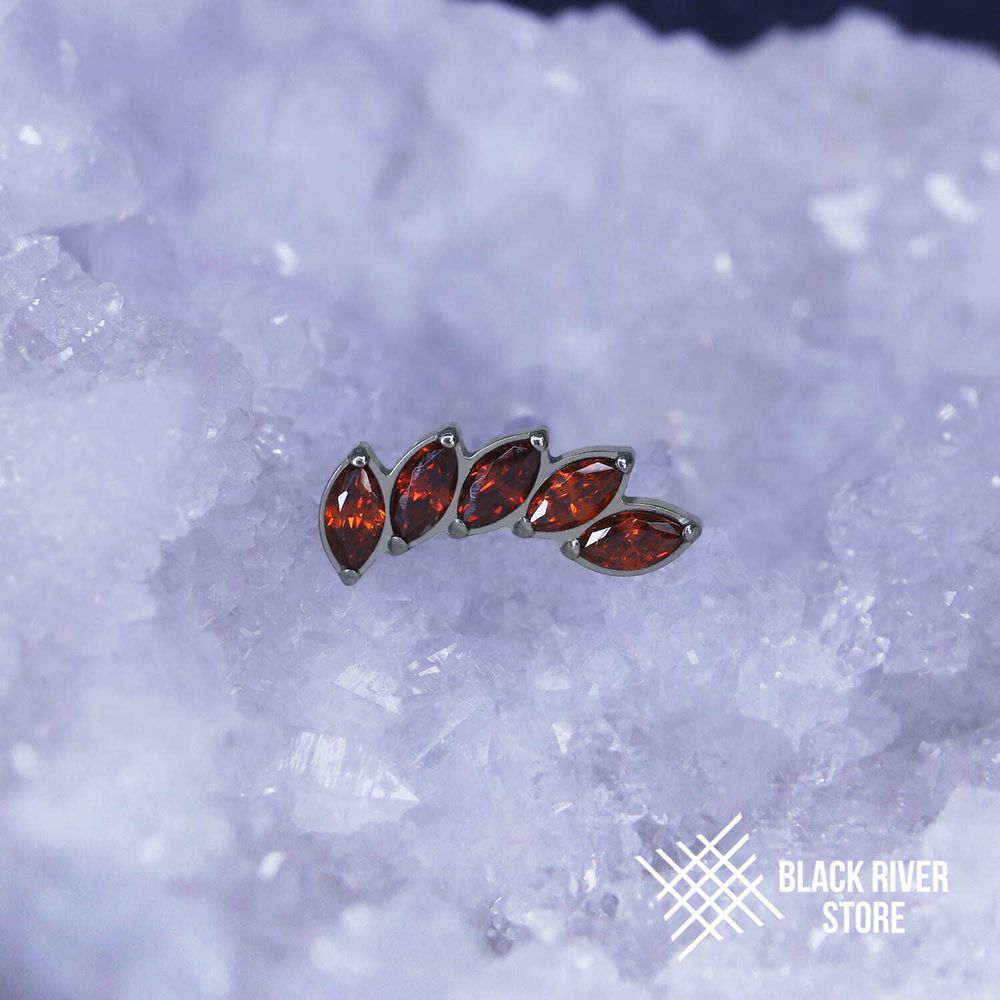 5K Marquise Curv Mini Garnet CZ-