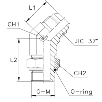 Штуцер FRG45 JIC 7/8 - BSP 3/4