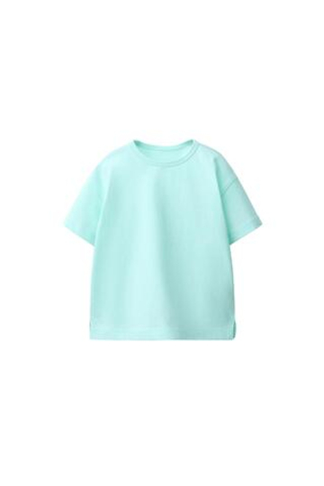 ZARA ОДНОТОННАЯ ФУТБОЛКА, ВОДЯНИСТО-ГОЛУБОЙ
