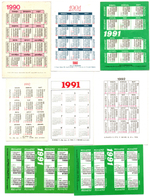 Календарики карманные 19 штук. Домашние животные - Кошки, Собаки - 1989 - 1994 гг. - СССР, Россия