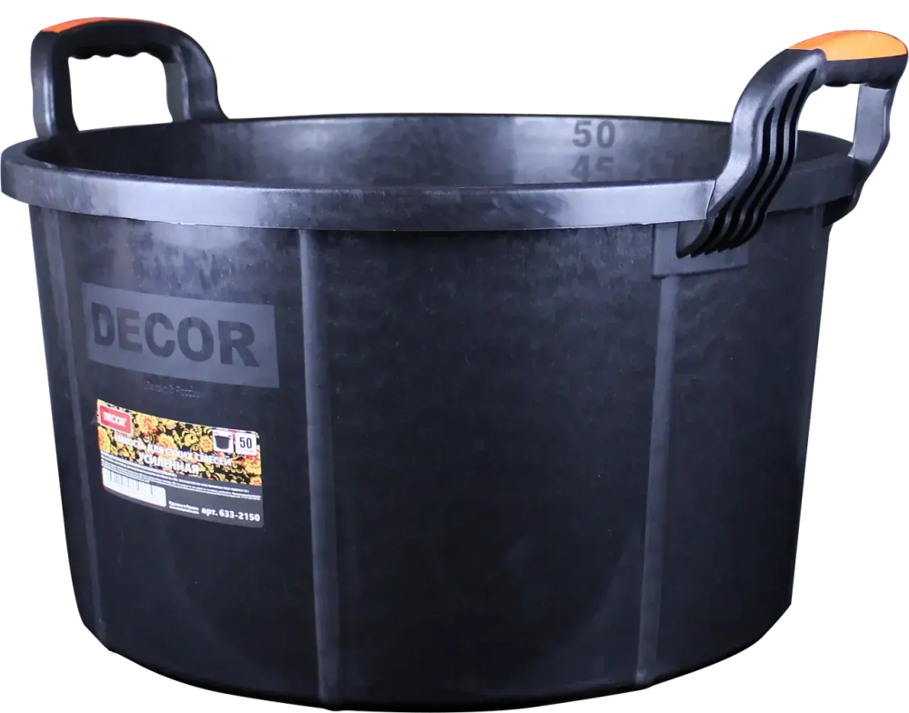 Ёмкость усиленная,морозостойкая для сухих смесей 30л, 2-х комп.ручка DECOR 633-2130