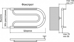 Полотенцесушитель водяной Terminus Фокстрот AISI 32х2 320х600