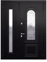 Входная двустворчатая дверь Snegir HOME PP ЛКП Черный SNG-1 ЛКП Черный SNG-1